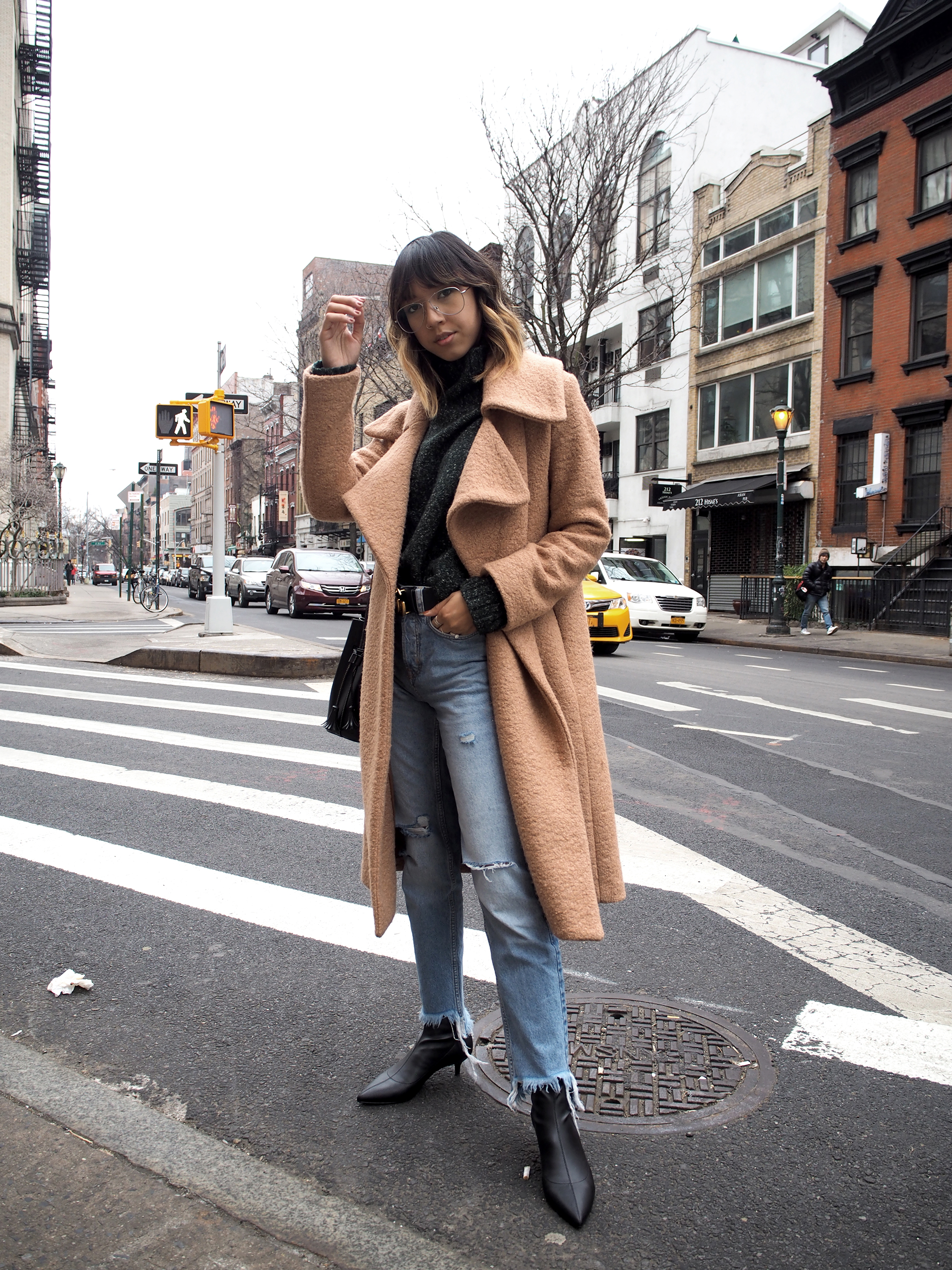 New York Street Style Oversized Coat