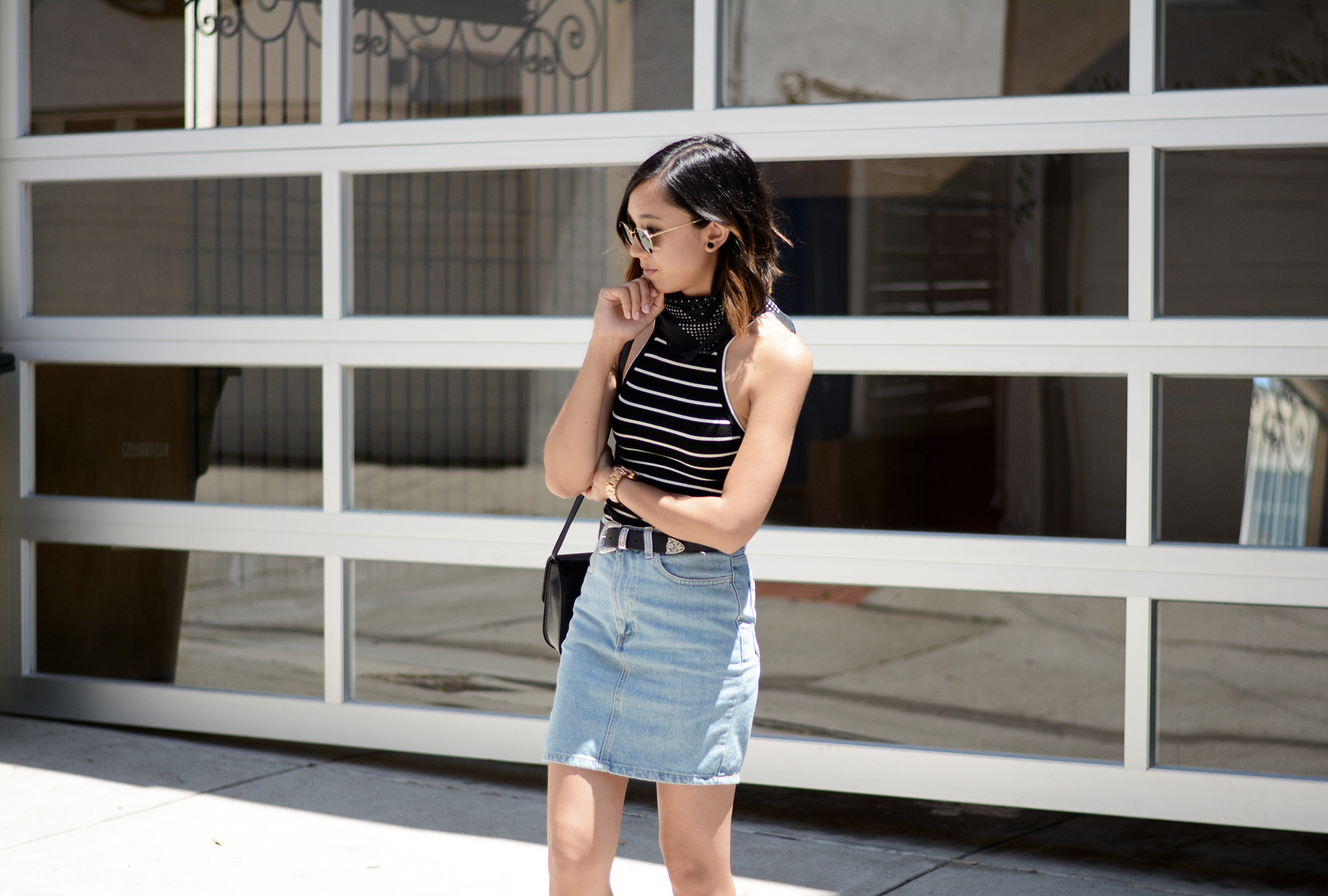 Reformation_Striped_Dress_AA_Denim_Skirt3