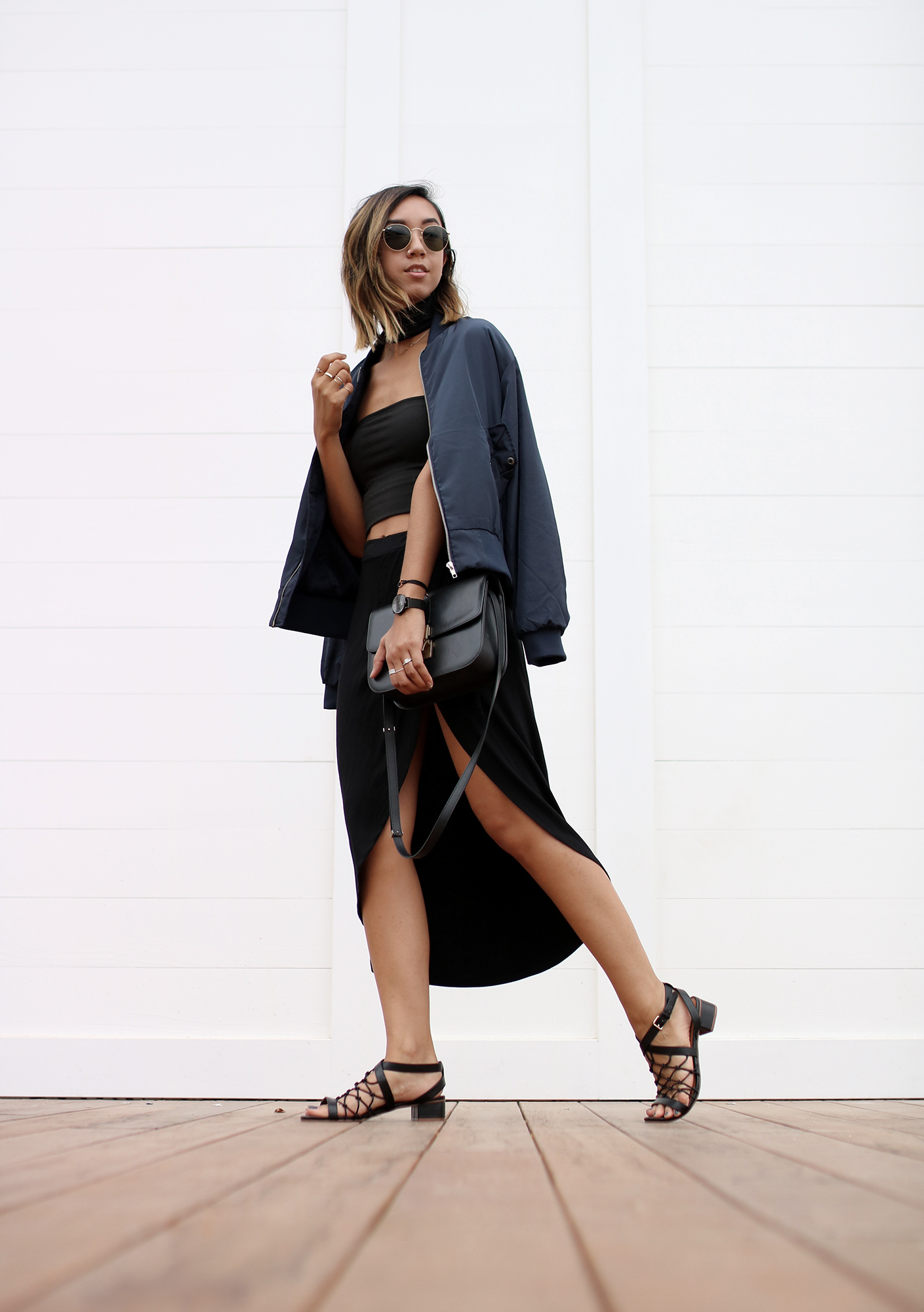 NA-KD Lace Bomber & HM Netted Sandals10