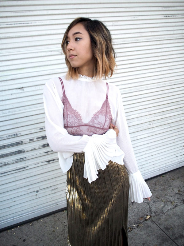 Metallic Gold Skirt main image 1