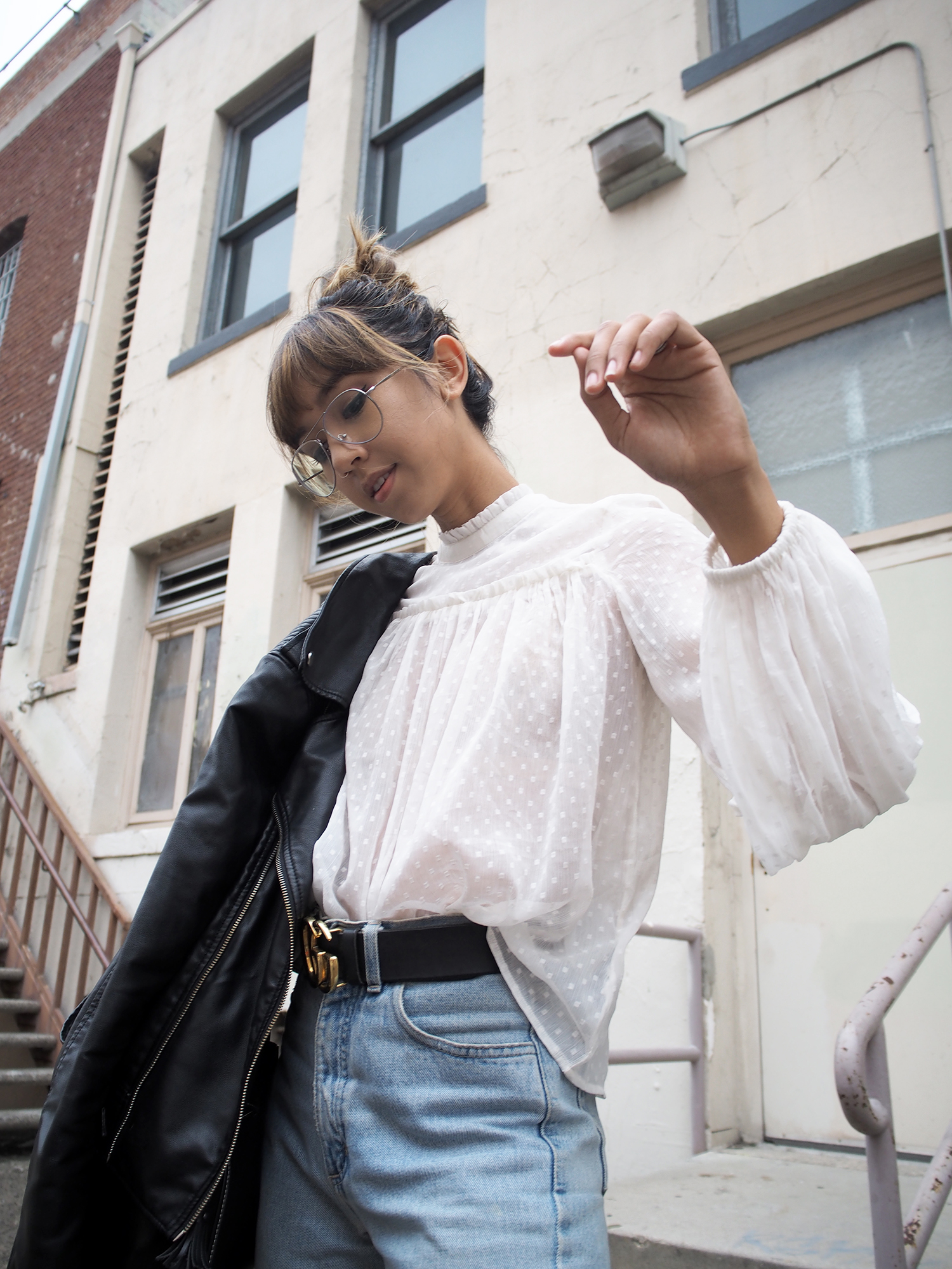 White Polka Dot Blouse