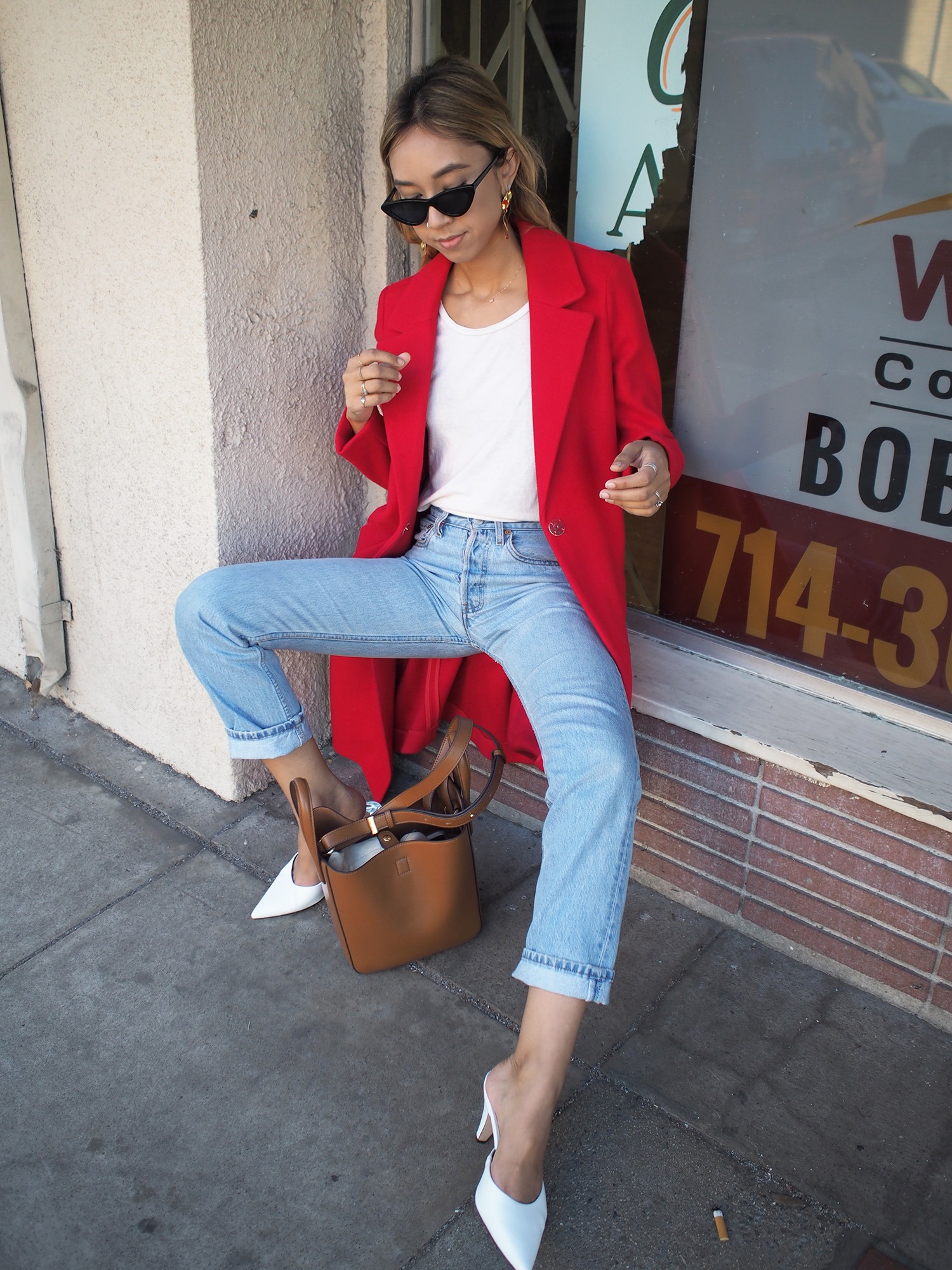 Red Longline Coat