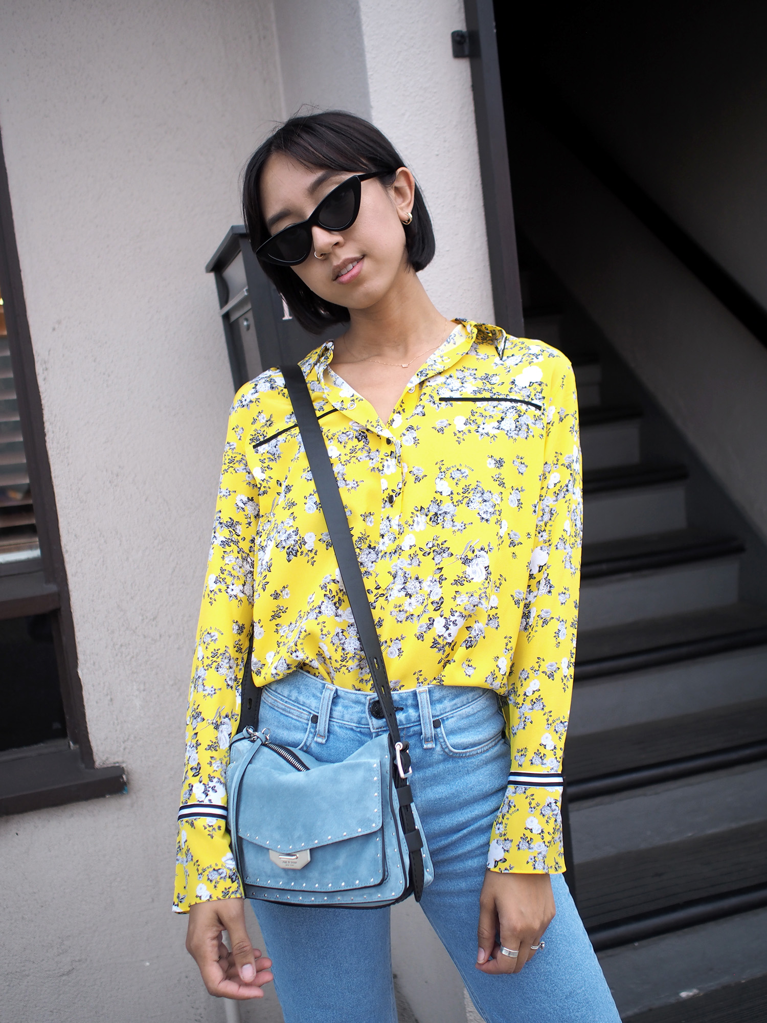 Rag & Bone Yellow Printed Shirt