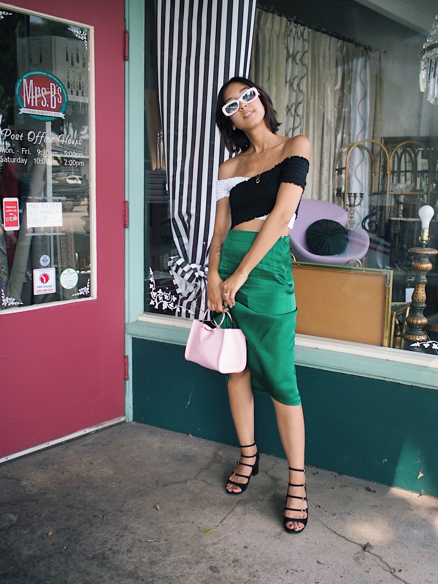 Zara Silky Green Midi Skirt