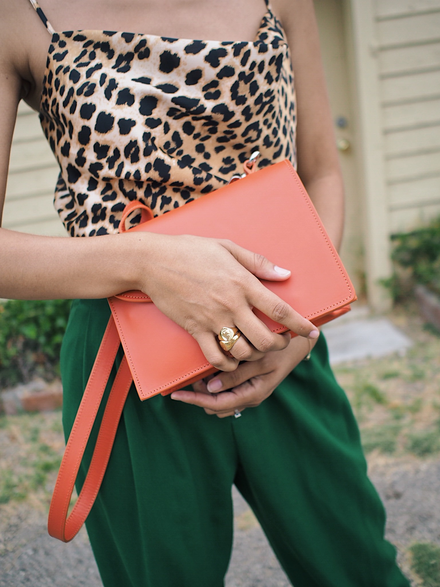 Leopard Cowl Neck Tank