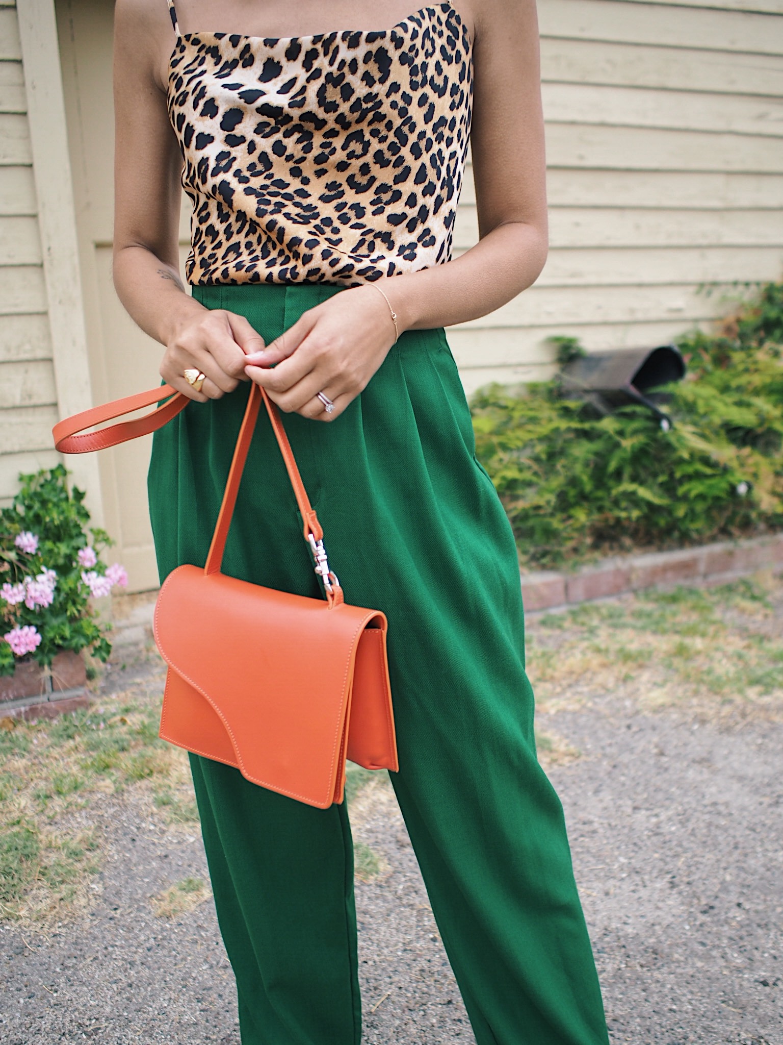 Leopard Cowl Neck Tank